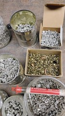 50 POUNDS OF ASSORTED TINNERS RIVETS AND OTHERS. TAKE THEM ALL.