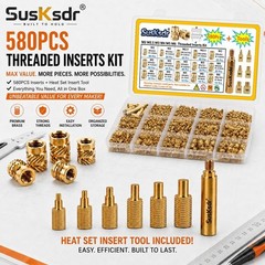 Brass Heat Set Threaded Inserts Kit Metric Assortment Knurled Nuts 3D Printing 5