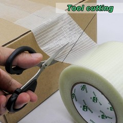 Heavy Duty 3″ x 60yd Transparent Strapping Tape – Reinforced Fiberglass, Strong