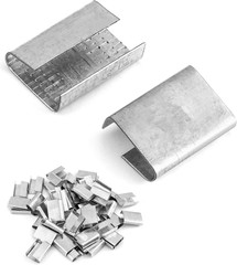 500Pcs 5/8in Steel Strapping Seals Metal Clips for Pallet Banding Firm Fix Loads