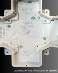 Legrand Wiremold RFB4-CI-1 Cast Iron 4-Gang Floor Box – NEW – FREE SHIPPING