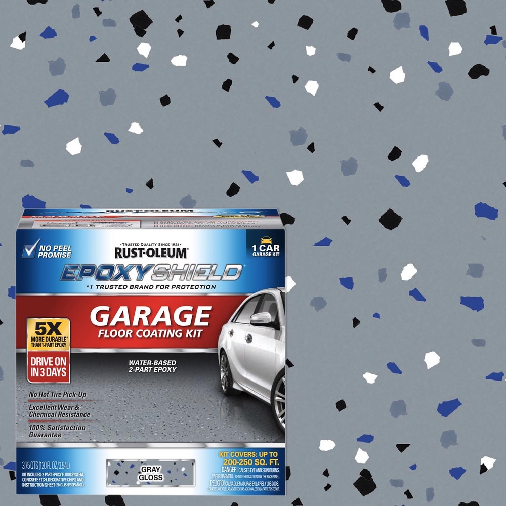 Rust-Oleum Glossy Gray Indoor Epoxy Shield Garage Floor Coating Kit (Pack of 2)