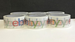 1 Pack of 6 Rolls Official eBay Branded Packaging/Shipping Tape 75 yards x 2″