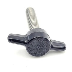 1/4″-20 x 1 1/4″ Thumb Screw T Bolts with Black Butterfly Tee Wing Knob 4 Pack