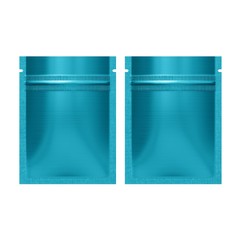 100/200/500 Matte Blue Mylar Foil Smell Proof Reclosable Zipper Seal Lock Bags