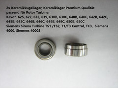 2 Ceramic Bearings Ball Bearing Fits KaVo Sirona Rotor Premium Quality