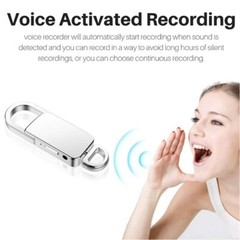 Voice Recorder 8GB Digital Audio Device Activated Sound Tape Dictaphone Keychain