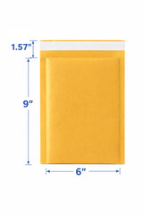 25-300 6×9 Kraft Paper Padded Bubble Envelopes Mailers Shipping Case 6”x9”