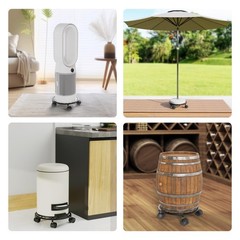 10.24″ Plant Stand with Wheels – 1 Pack Plant Caddy, 360 °Rotatable and Loc