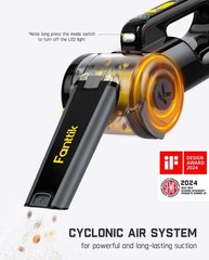 Fanttik Fold V10 APEX Pivot Cordless Car Vacuum, 17000Pa Handheld Black