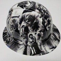 full brim hard hat custom hydro dipped IN WARRIORS OF CHRIST CHRISTIANITY JESUS