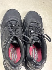 SKECHERS Nampa WIDE SR Work Shoes Relaxed Fit MENS 13 Wide Triple Black 77156W