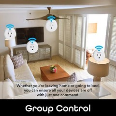 Geeni DOT Smart Wi-Fi Outlet Plug, White, (1 Pack) – No Hub 1 Pack, White