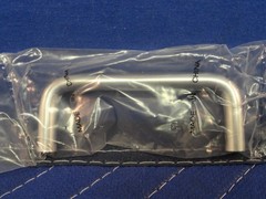 3″ OC Round Drawer-Door Pull Brushed Chrome on Brass Handle 2- screws QTY-1 F45