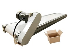 110V 59″L×7.8″W Electric PVC Belt Conveyor Transport Mesa Aluminum Body 66Lbs
