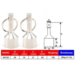 2 Pack Extra Large Keychain Metal Testing & Pickup Magnet Gold Silver Test 28mm