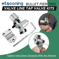 BPV-31 Bullet Piercing Valve Line Tap Valve Kits, Adjustable Valve for 1/4 In…