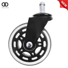 Heavy Duty Office Chair Caster Rubber Swivel Wheels Replacement Set of 5 3 inch