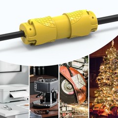 Thunderway Electrical Replacement Plug & Connector Set, Extension Cord Ends Male