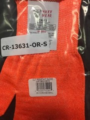 2-MAXX WEAR CUT RESISTANT ORANGE GLOVE- CR-13 Spectra Guard SMALL CR-13631-NEW