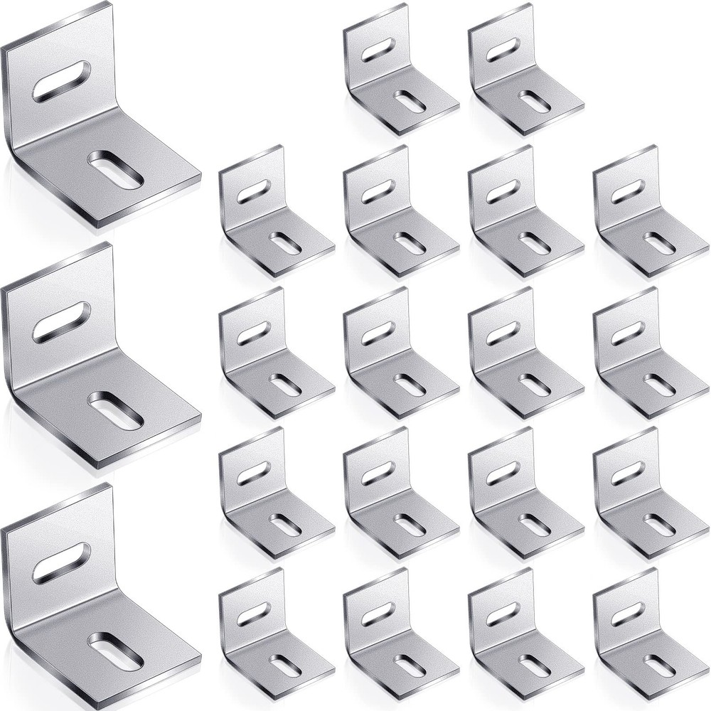 18 Pcs Heavy Duty Wood Table Top Expansion Bracket Steel Z Clips Fastener Con…