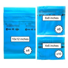 Anti Rust VCI Zip Top Poly Bags – Cortec VpCI-126 Variety Pack 20 bags – 4 mil