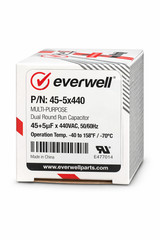 Everwell 45+5µF 440VAC Dual Run Capacitor