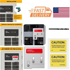 Professional Generator Interlock Kit with 1 3/8 Inch Spacing Easy Installation