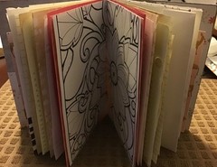 Handmade Naked Junk Journal 6” x 4.5” Mushroom Print Card Stock Cover