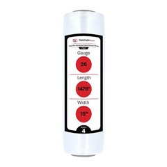 4 Rolls 26 Gauge Eco-Friendly Pre-Stretch Hand Shrink Wrap 15″ x 1476′ – Clear