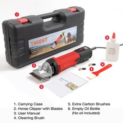 600W Heavy Duty Horse Clipper 6-Speed Electric Livestock Body Grooming