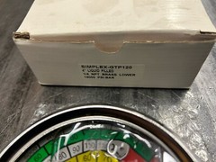 SIMPLEX GTP120 4” 120-Ton Hydraulic Cylinder Tonnage Pressure Gauge 15K PSI NIB