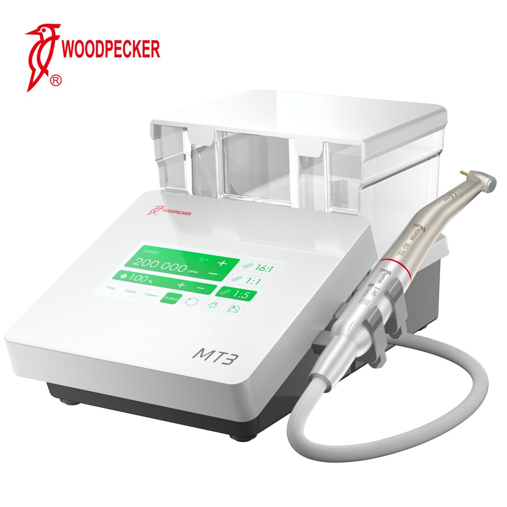 100% Woodpecker MT3 Dental Electric Motor 1:5 High Speed Handpiece Contra Angle