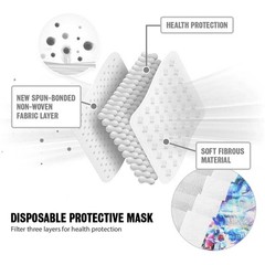 [For KID] 50 PCS Stylish Disposable Face Mask 3-Ply Non-Medical Cover – Space