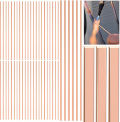 50 Pcs Silver Brazing Rods BCuP-5 Phosphor Copper Welding Stick Flat Brazing