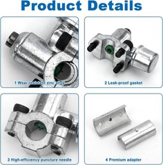 BPV-31 Piercing Valve Kit with Hex Keys and Adapters for Refrigerator Lines