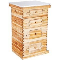 VEVOR Bee Hive Langstroth Kit 20 Deep & 20 Medium Frames with Acrylic Windows