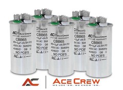 45/5 Dual Run Capacitor Lot of 5 MFD/UF 450VAC AC Electric Motor PREMIUM QUALITY