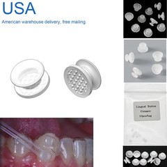 100Pcs Composite Dental Orthodontic Ceramic Clear Lingual Button Bondable Round