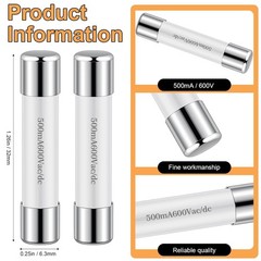 5 Pcs Ceramic Fast Fuses for Multimeters 600V Fuse use in…