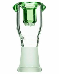 14mm Female Honeycomb Screen Glass Slide Bowl – Green Blue or Clear