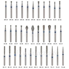 100 Types Dental FG Diamond Burs For High Speed Handpiece Friction Grip 50pcs