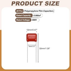 Metallized Polypropylene Capacitors CBB21 CBB22 400V 683J 0.068uF 20 Pcs Kit
