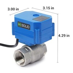U.S. Solid 1 inch Motorized Ball Valve with US Plug Stainless Steel 110V AC
