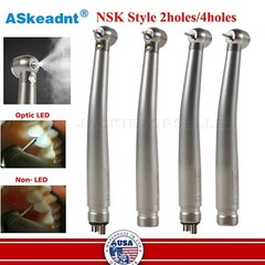 Askeadnt Dental High Speed (LED E-generator) Handpiece 4/2-Hole Push Turbine