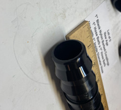 (Qty 5) New Age 1″ Black Nylon Barbed Coupling (1″ Hose Barb x 1″ Hose Barb)