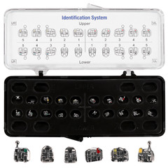 JMU Dental Orthodontic Metal Brackets Braces Standard Roth/MBT 018/022 Hooks 345