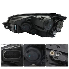 Right Passenger Headlight for Golf 2015-2017 Halogen Clear Lens VW2503160