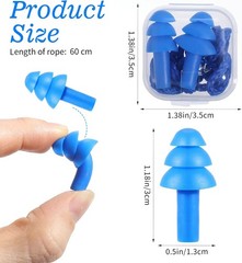 6 Pairs Ear Plugs for Sleeping, Soft Reusable Silicone Earplugs for Swimming & N