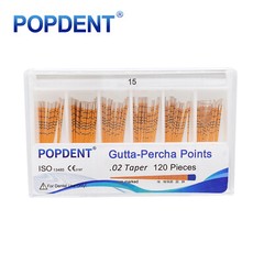 POPDENT Dental Endo Gutta Percha Points Root Canal Taper .02/.04/.06 #15-#40